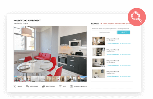 Room Search and Booking page